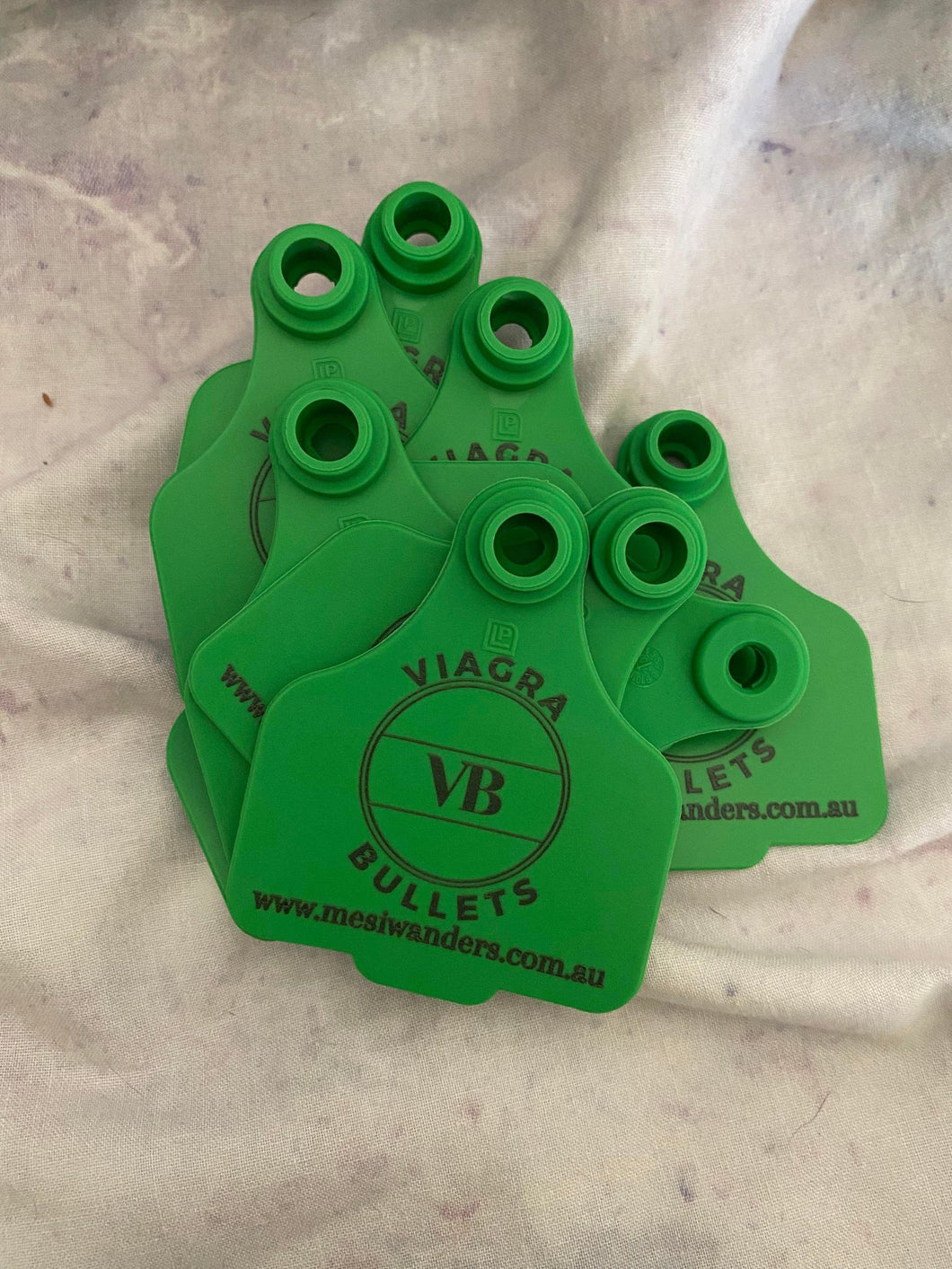 Viagra Bullets - Green Cattle Tags